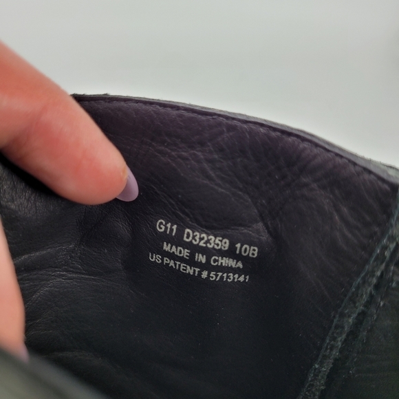 Cole Haan nike air technology brass buckle distressed black leather boot 10 - Picture 11 of 14